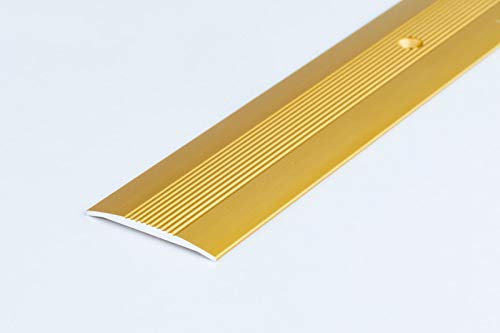 Sattie Aluminium Grooved Floor Trim 38mm TMW Profiles (Gold)