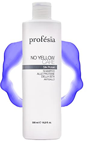 PROFESIA Professionelles Anti Gelbstich Shampoo mit Seidenproteinen 500 ml - für Haarfarbe Blond und Blondierung Haare - No Yellow Shampoo für Glossing Haare und Geschmeidiges - Haarpflege