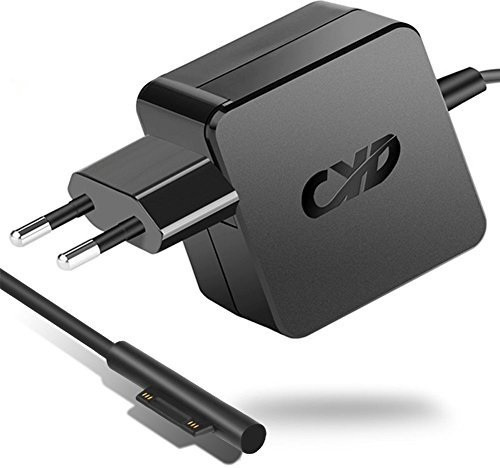 CYD Alimentatore PowerFast, 36 W, per cavo di ricarica Microsoft, laptop Surface Pro 3 Pro 4 Pro 5 Windows i5 i7 2017 Model 1625, 5,25 Ft (1,6 m)