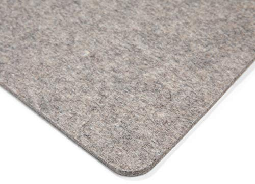 Modulor Filz-Sitzauflage für Stühle, quadratisches Sitzkissen aus 100% Wollfilz mit runden Ecken, auch als dekoratives Tischset geeignet, 33 cm x 33 cm (Hellgrau meliert)