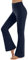 Promover Yogahose Damen Schlaghose Sporthose Lang Flared High Waist Leggings Bootcut Hose(Navy blau,L)