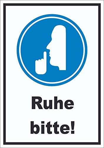 Ruhe bitte Aufkleber A4 (210x297mm)