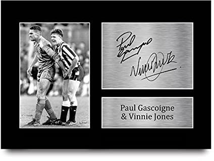 HWC Trading A4 Paul Gascoigne & Vinnie Jones Magpies The Nut Cracker Geschenke gedruckt Autogramm Bild für Fans und Unterstützer der Unterzeichnung - A4