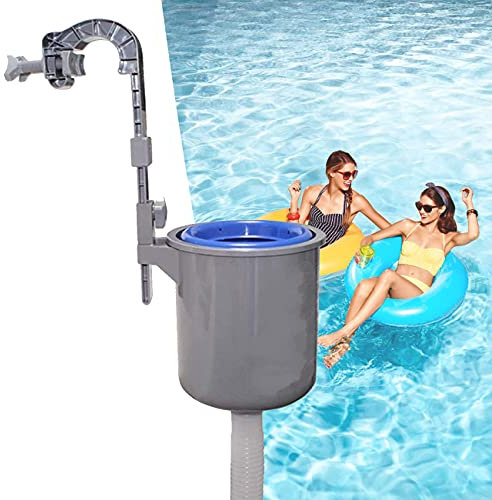 ZhiLianZhao Skimmer Piscine Hors Sol, Automatique Piscine Filtre de Surface, avec Panier D'écumoire Amovible, pour Bain à Remous Jacuzzi