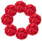 10 Stück Hortensien-Seidenblumen-Köpfe mit Stielen, künstliche Hortensien-Blumen für Hochzeit, Zuhause, Party, Babyparty, Dekoration (rot)
