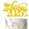 Gold Glitzer Cheers to 2023 Cake Topper, Happy New Year 2023 Cake Picks Goodbye 2022 Hello 2023 Kuchendekorationen, für 2023 Silvester Urlaubsparty