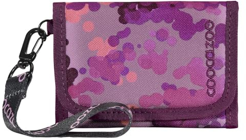coocazoo Geldbörse, „Cherry Blossom“, rosa, Portemonnaie mit Sichtfenster innen & außen, Münzfach & Kartenfächern, Klettverschluss, ab der 3. Klasse