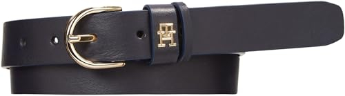 Tommy Hilfiger Damen Gürtel Essential Effortless 2.5 Ledergürtel, Mehrfarbig (Space Blue), 75