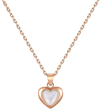 LOUISA SECRET Bracciale Donna Oro Rosa Con Ciondoli Cuore - Bangle Regolabile per San Valentino, Festa della Mamma, Compleanno, Natale