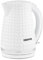 GEEPAS 1.7L Cordless Electric Kettle | Textured Kettle with 360° Rotational Base & Concealed Heating | Auto Shut Off Boil Dry Sensor | Space Saving Cord Storage and LED Indicator | 2200W Argyle White
