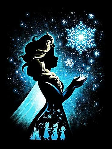 HUANNY DIY Diamond Art Elsa Diamond Painting Kits, 5D Full Drill Cross Stitch Embroidery kit, Funny