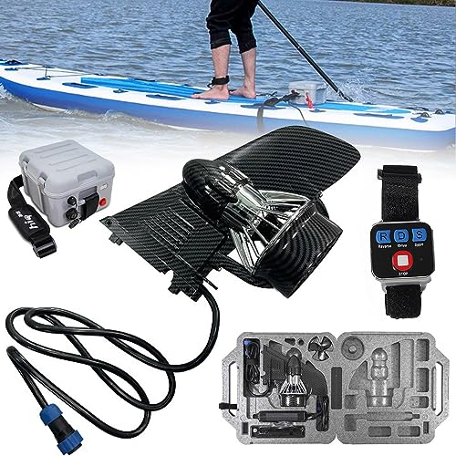 MOXAC 24v Electric Power Surfboard, Thruster Electric Surfboard, Einstellbare Geschwindigkeit, Ausgestattet Mit Fernbedienung, Die HöChstgeschwindigkeit BeträGt 7,5 Km/H