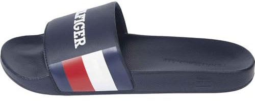 Tommy Hilfiger Chanclas Hombre Pool Slide Zapatillas de baño, Azul (Desert Sky), 44