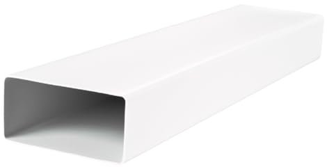 VENTS Flachkanal 90x220mm PVC Lüftungskanal 1.5 m Lang Flache Heizen Kühlen Klima 90x220mm/150 cm Anschluss Flache Rohr Verbinder Luftkanäle Verbindung(FLACHE LUFTKANAL Abluft-Rohr, 90x220mm/1500mm)