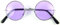 Lennon Brille | 60er 70er Jahre Party Kostüm Zubehör Nickelbrille (Lila)
