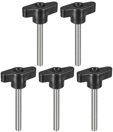QUARKZMAN 5Pcs Tornillo de Sujeción con Mango, M6 x 50mm Tornillos de Pulgar en Forma de T de Acero Inoxidable 304 para Reemplazo Rápido de Perilla de Apriete Manual
