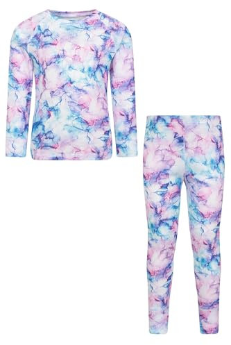 Mountain Warehouse Talus Kids Base Layer Top - Breathable & Lightweight Moisture Wicking Baselayers, Boys & Girls - Autumn Winter, Outdoors, Travelling & Hiking Light Blue Teen Size 13 Years