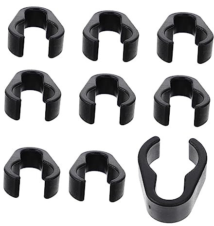 OFFSCH 10pcs Microphone Cable Clips Plastic Holders for Home and Stage Use Flexible Mic Stand Cable Clamps for Organizing Cords and Reducing Clutter
