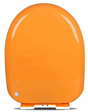 Universal-Toilettensitz, O/V/U-Typ, antibakterielle Farbe, Schnellverschluss, Absenkautomatik, langsame Scharniere, Toilettendeckel (Orange U)