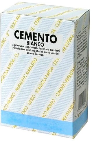12PZ CEMENTO IN POLVERE BIANCO kg. 1