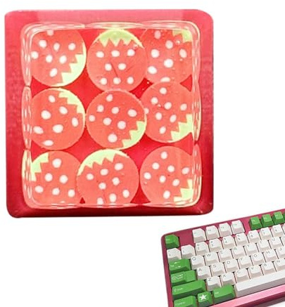Crystal Jelly Keycaps, Fruit Key Caps - Dekoratives Computerzubehör, niedliche Tastenkappen kreative & niedliche Tastenkappen für Ihre Tastatur, einfache Installation
