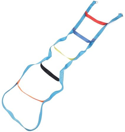 SPYMINNPOO Kids Rope Ladder 6.6ft 6 Steps Colorful Climbing Rope Ladder Polyester Anti Fall for Playground Tree House