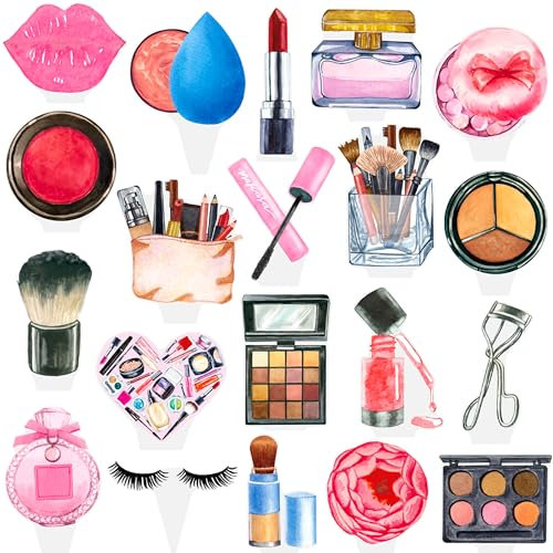 Makeup Party Cupcake Toppers