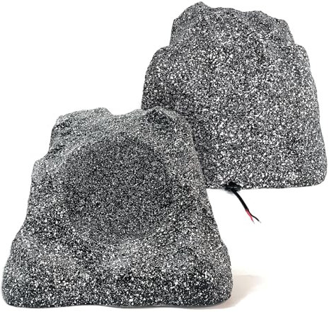 STUDIOFINIX Outdoor Rock Speakers Waterproof, 400 Watt 6.5 Inch Superior Timbre IPX6 Weatherproof,Design for Garden,Patio,Pool,Deck,BBQ (Pair)
