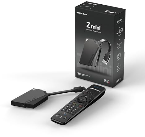 Formuler Z mini 4K Android 12, OTT Medien Player, 4K UHD HDR10+ Smart OTT IP Media-Streaming-Box, 2GB DDR4, HTS e-com, WLAN, BT Fernbedienung, Silikonhülle, Widevine L1 Support, MYTVOnline3 App