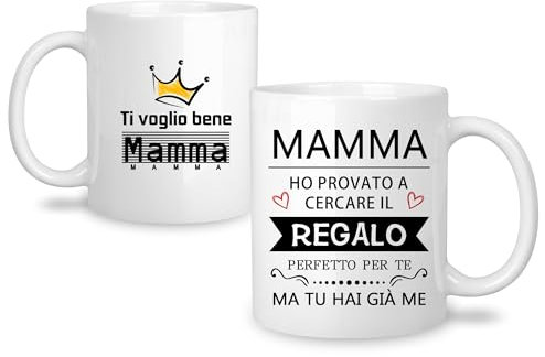 Yufansd Regalo Mamma Divertente Tazza Ceramica 11oz -Ho Provato A Cercare Il Regalo Perfetto Per Te Ma Tu Hai Gia Me- Personalizzata Tazza Festa della mamma Compleanno Natale per Madre (Mamma)