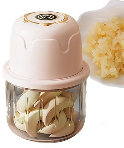 Duroecsain Tritacarne elettrico, tritatutto elettrico per cipolle, tritacarne portatile, tritacarne senza fili, robot da cucina portatile da 350 ml, tritacarne con ricarica USB per