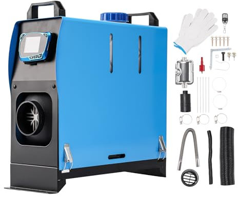 HALOYWB 12 V, 5 kW, Dieselheizung für Zelt, Auto, Wohnmobil, LKW, Camper, Anhänger, schwarzer Diesel-Lufterhitzer für Wohnmobile, Alles in einem einzigen Loch