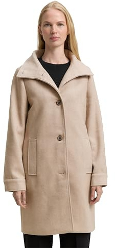 TOM TAILOR Damen 1047522 Wollmantel mit Stehkragen