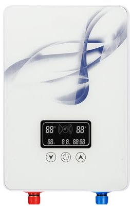 Tankless Hot Water Heater Electric, 8.5kW 240V Instant Water Heater Shower Bathroom Point of Use Water Heater on Demand Water Heater with Self Modulating Technology