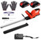wowspeed 21V 500W Cordless Hedge Trimmer with 2 * 1500mh Battery and Charger, 51cm Cutting Length Chainsaw, Lightweight Hedge Cutter Kit, Garden Strimmer, Bush Trimmer, Electric Cutter