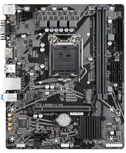 mATX H510M Mainboard mit 2 Anschlüssen DDR4, SATA, PCIe, HDMI, VGA und Decima M2, ideal für die Montage von PCs mit mittlerer Leistung.