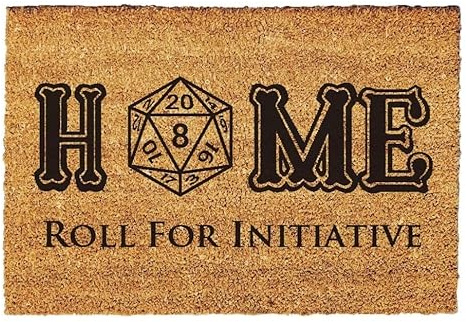 Giftstory Kokosmatte Fußmatte Kokos Dungeons DD2 für Innen und Außen 60x40 Fussmatte Haustür - Willkommen Doormat Mat Lustig Türmatte - Geschenk Gift Gadget