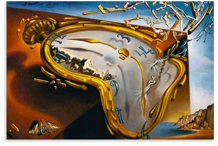 Salvador Dali berühmte Farbe (schmelzende Uhr), Leinwand-Kunstdruck, Poster, 30 x 45 cm
