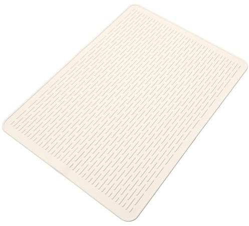 SHINEOFI Heat Resistant Silicone Oven Mat for Coffee Machines and Glass Top Stove Countertop Protection Pad in Beige, Sturdy Kitchen Counter Mats for Safe Cooking Surface