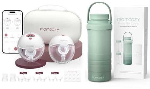 Momcozy M5 Smart Tire-lait Électrique & Momcozy Glaciere Lait Maternel, Pot Conservation Lait Maternel Portable 650ml