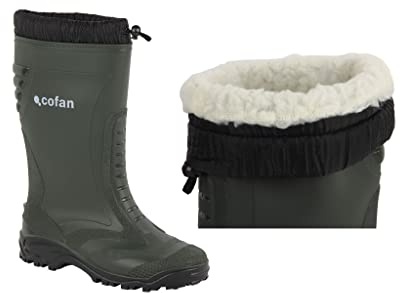 Cofan Bota de Agua | Con Forro Polar Cosido | Fabricado PVC | Color Verde