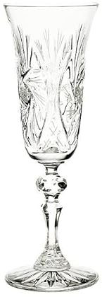 CRISTALICA Sektglas Schleuderstern 150ml Sektkelch Bleikristall Champagnerglas