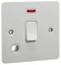 Schneider Electric Ultimate Flat Plate - Single Light Switch, with Flex Outlet and Neon Indicator, Double Pole, GU2214WPW, Painted White with White Insert