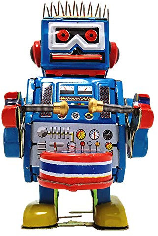 martoli Trommelnder Roboter Blechspielzeug