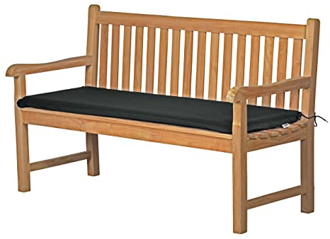 Bankauflage Bankkissen Bankpolster Gartenbankauflage Polsterauflage Sitzauflage Sitzkissen Gartenbank 110 x 47 cm anthrazit dunkelgrau hochwertig Made in Germany