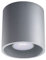 SOLLUX Hängelampe Orbis Downlight Deckenleuchte - Zylindrische Pendelleuchte für Esstisch und Wohnzimmer - Graues Aluminium 10 x 10 x 10 cm