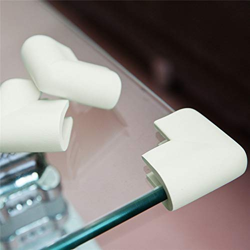 InnoBeta 12 Stk U-Förmiger Kantenschutz und Eckenschutz, aus Weichem Schaumstoff für Kindersicherung, Stoßschutz für Glastisch- und Möbel-Ecken, Baby Wache, Kind Kinder Beweis (Weiß)