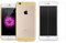 NOVAGO Compatible avec iPhone 6 6S Plus (5.5'') Combo (Coque + Film) Coque Gel transprente et Solide Anti Choc + 1 Film écran Verre trempé 0.26 mm résistant (Doré)