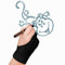 Künstler Handschuhe Zeichenhandschuh mit Zwei Fingern Elastisch Antifouling Handschuh Tablet Malen Handschuh für Grafiktablett Pen Display Leuchtkasten, Geeignet für rechts und Links, 1 Stücke
