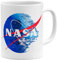 OM3® Empire Death Star Kaffee-Tasse NASA Style Logo | Keramik Becher | 11oz 325ml | Beidseitig Bedruckt | Weiss